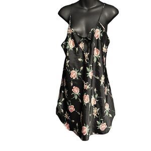 Beautiful Rare Vintage DENTELLE Womens Tropic Delight Charmeuse Satin Chemise Ni